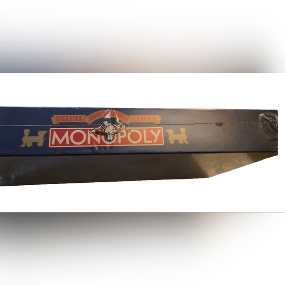 Vintage Sealed Monopoly Deluxe Anniversary Edition. W/ anniversary gold train. - Picture 7 of 12